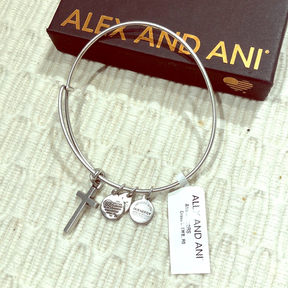 New Alex & Ani cross charm bracelet